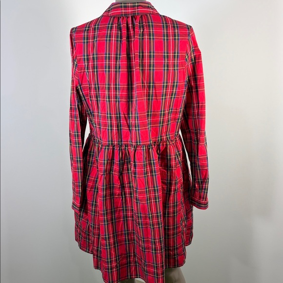 JCrew Tartan Plaid Button-Up Dress with pockets - Picture 5 of 6